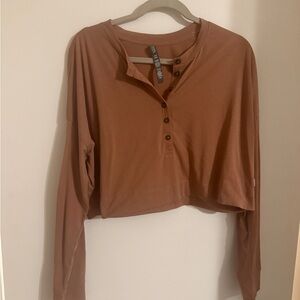 Vuori Mauve Cropped Blouse
